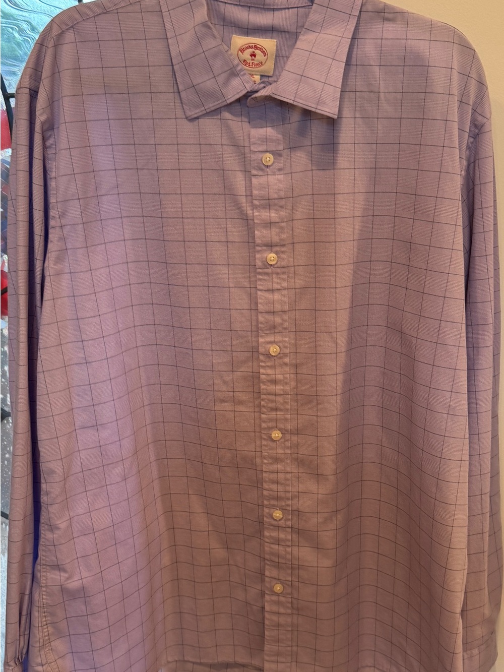 Brooks Brothers Lavender Windowpane Dress Shirt